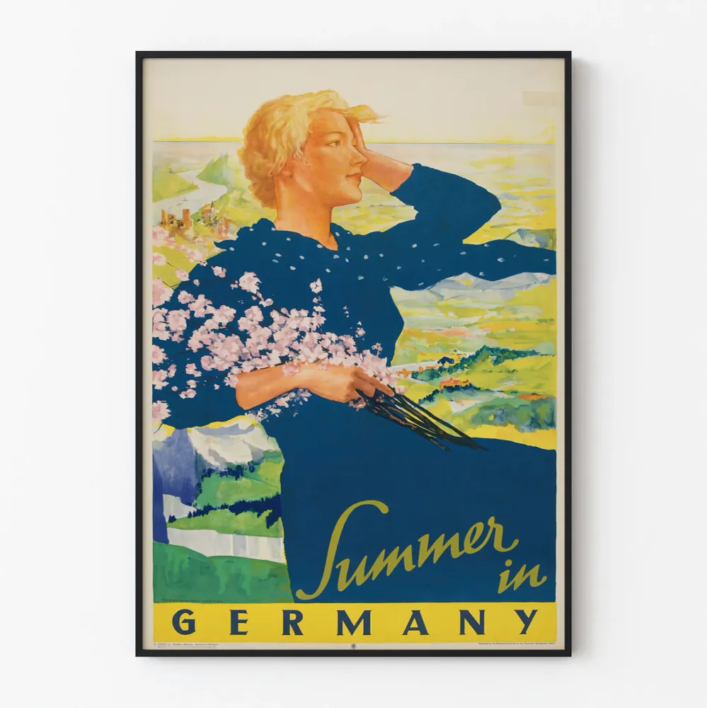 Affiche vintage Summer Germany décoration murale Artem Legrand