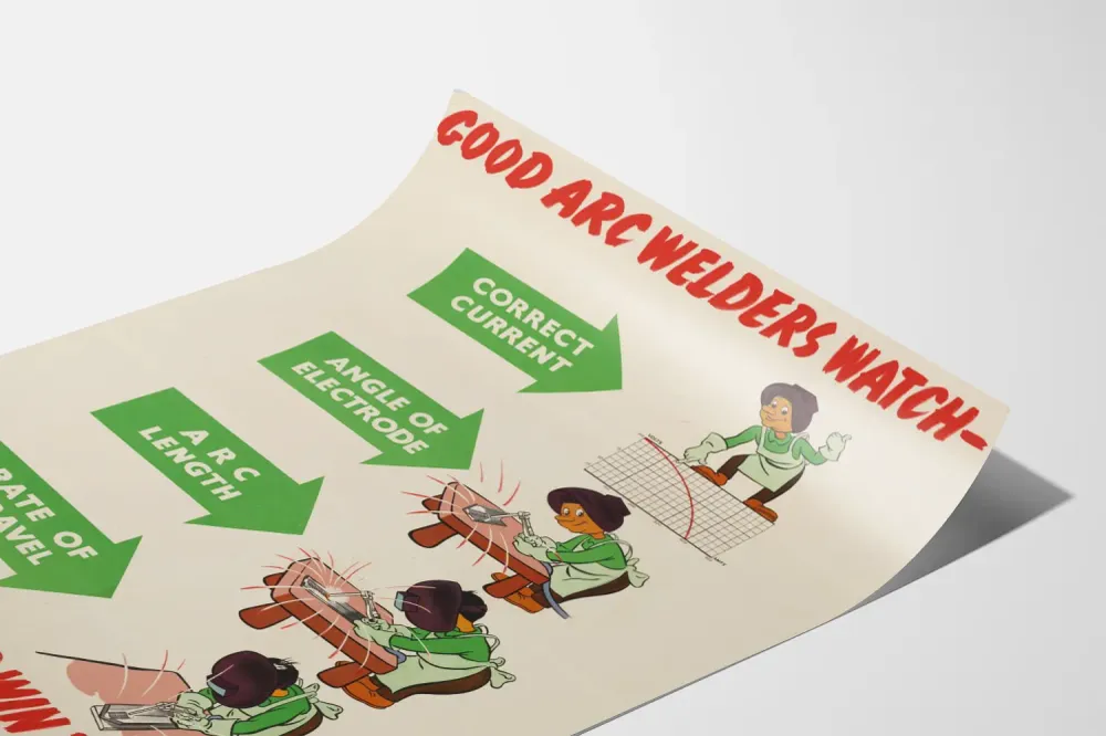 Affiche vintage sur la soudure à l'arc - Guide pratique pour soudeurs Artem Legrand