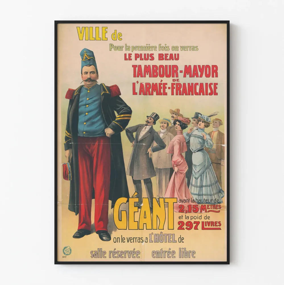 Affiche Vintage Tambour-Major Géant Armée Française Artem Legrand