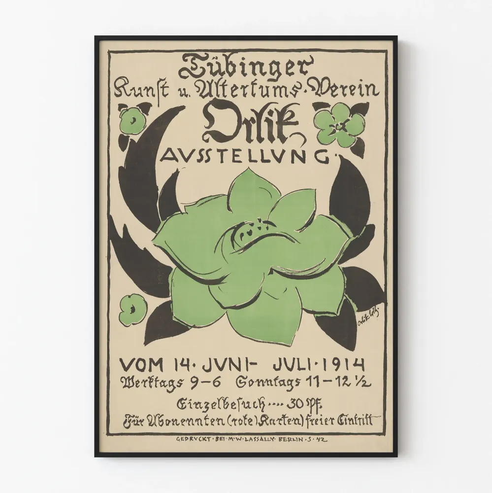 Affiche vintage Tübinger Kunst- und Altertumsverein 1914 Artem Legrand