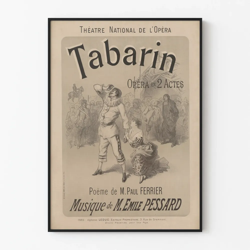 Affiche Vintage Théâtre National de l'Opéra Tabarin Artem Legrand