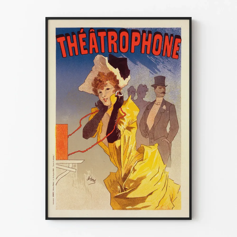Affiche vintage Théâtrephone Art Nouveau pour décoration murale élégante Artem Legrand