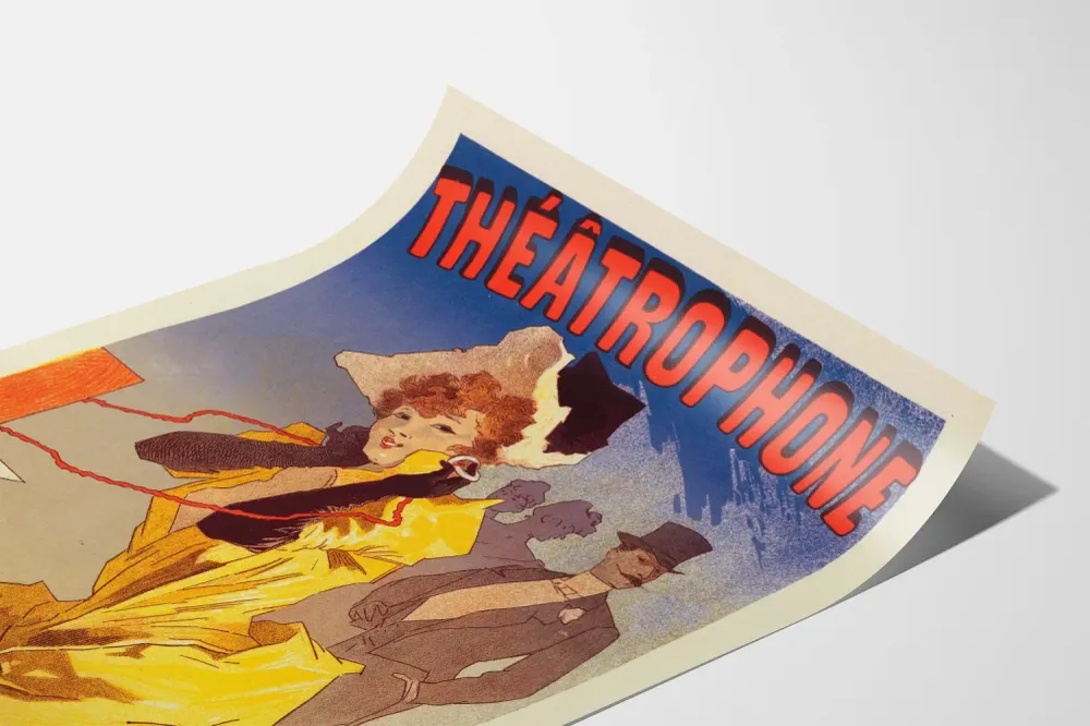 Affiche vintage Théâtrephone Art Nouveau pour décoration murale élégante Artem Legrand
