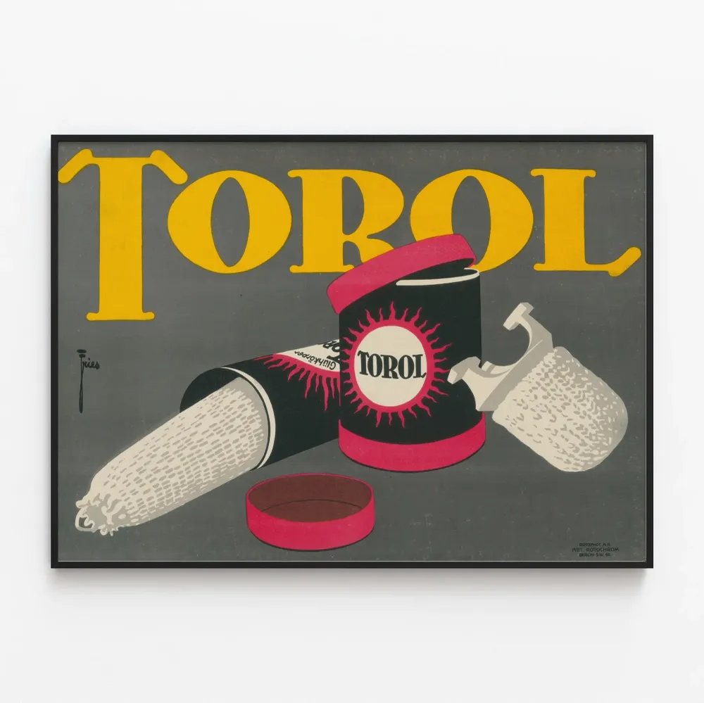 Affiche vintage Torol tricot en laine Artem Legrand