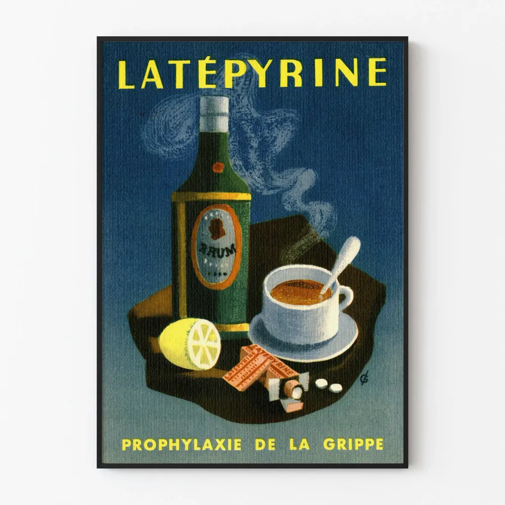 Affiche Vintage La Tépyrine Prophylaxie de la Grippe Artem Legrand