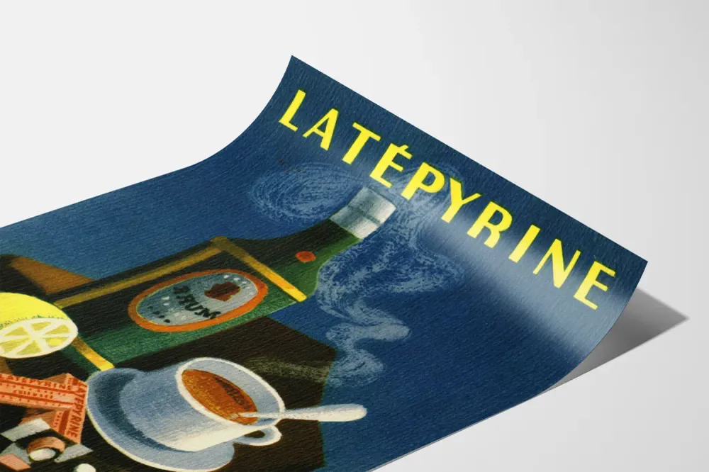 Affiche Vintage La Tépyrine Prophylaxie de la Grippe Artem Legrand