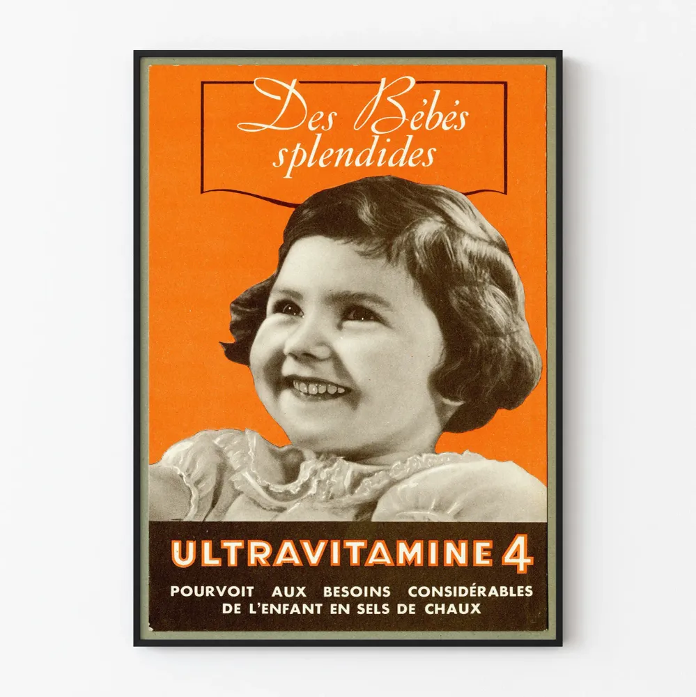 Affiche Vintage Ultravitamine 4 - Décoration Murale Enfantine Artem Legrand