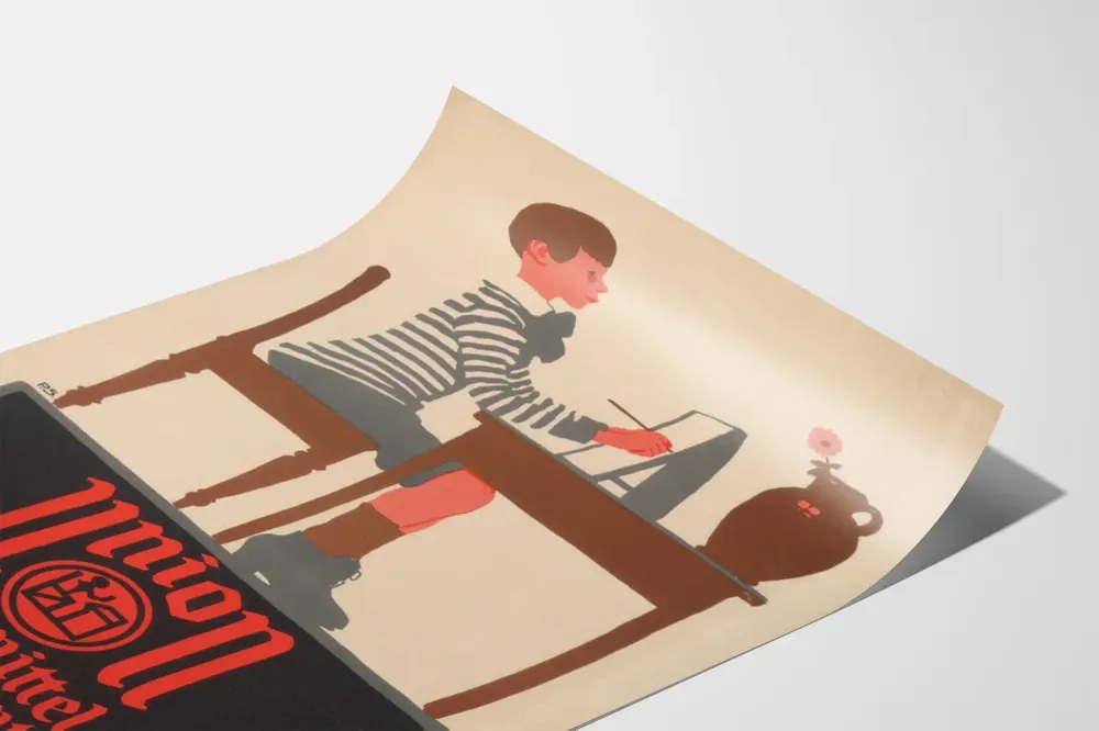 Affiche vintage Union matériel de dessin pour l'enseignement artistique Artem Legrand