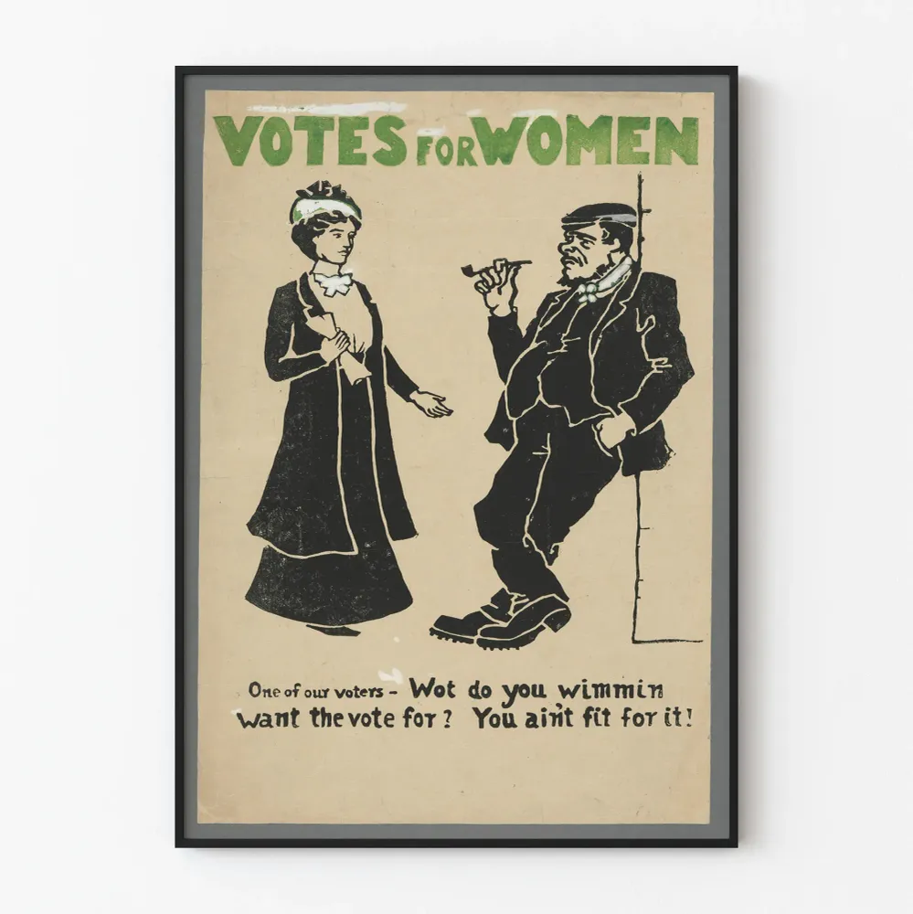Affiche vintage Votes Women pour décoration murale engagée Artem Legrand