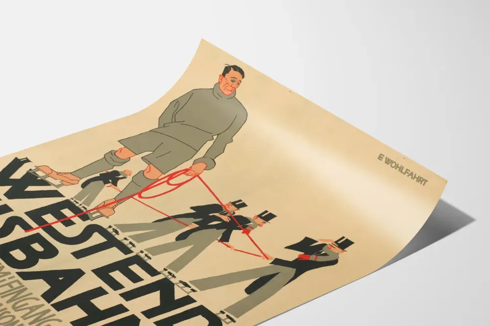 Affiche vintage Westend Eisbahn - Patinage au Kaiserdamm Artem Legrand