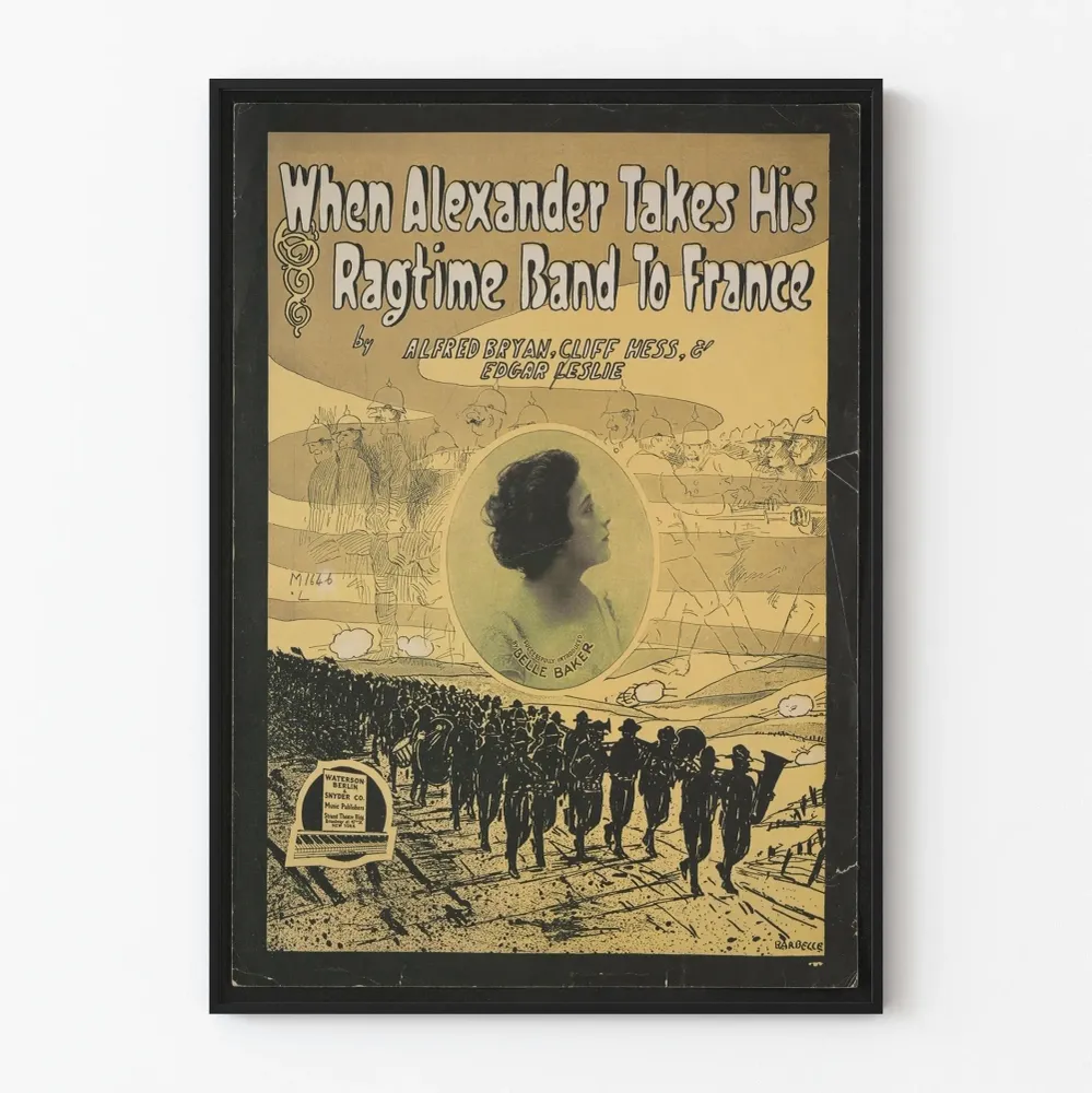 Affiche vintage When Alexander Takes His Ragtime Band To France Artem Legrand