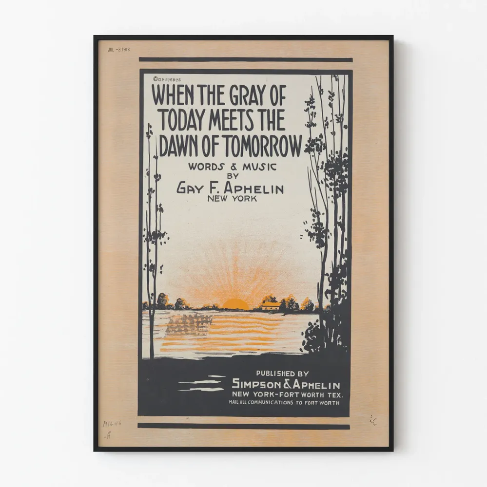 Affiche vintage When Gray Today Meets Dawn Tomorrow Artem Legrand