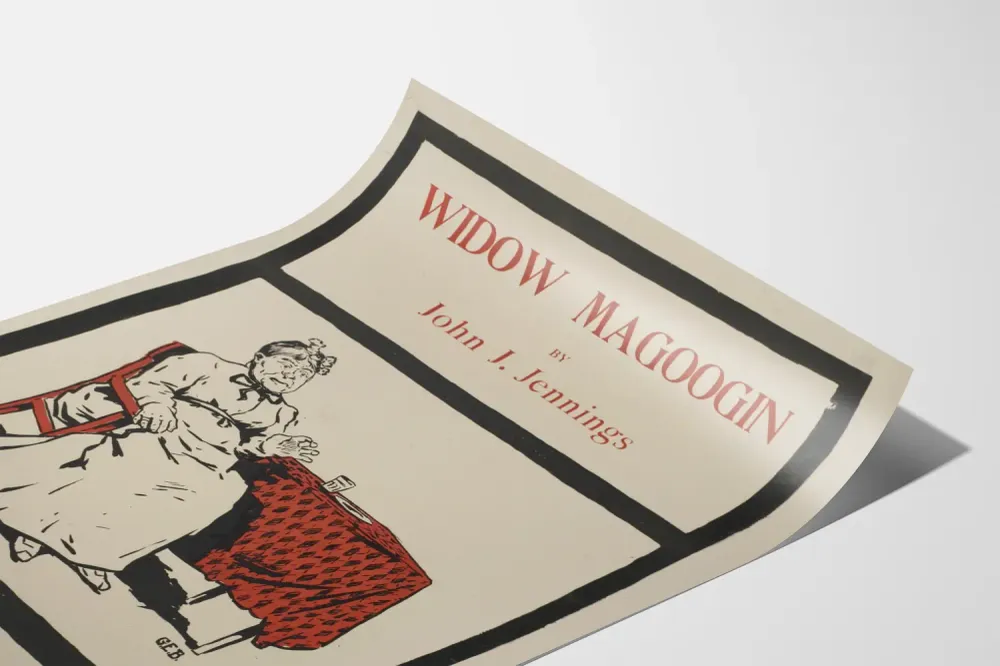 Affiche vintage Widow Magoogin John J. Jennings Artem Legrand