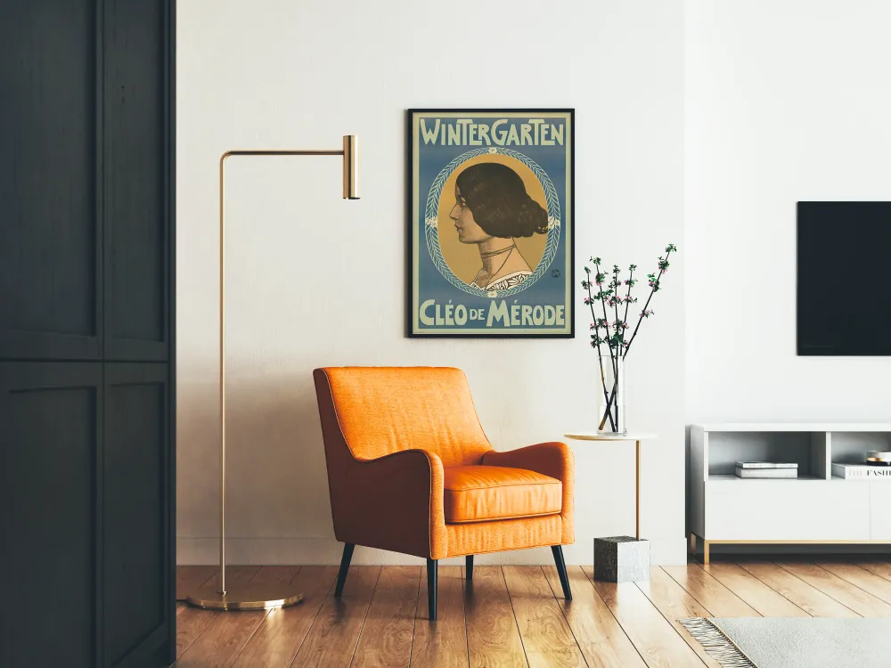 Affiche vintage Wintergarten Cléo de Mérode pour décoration murale Artem Legrand