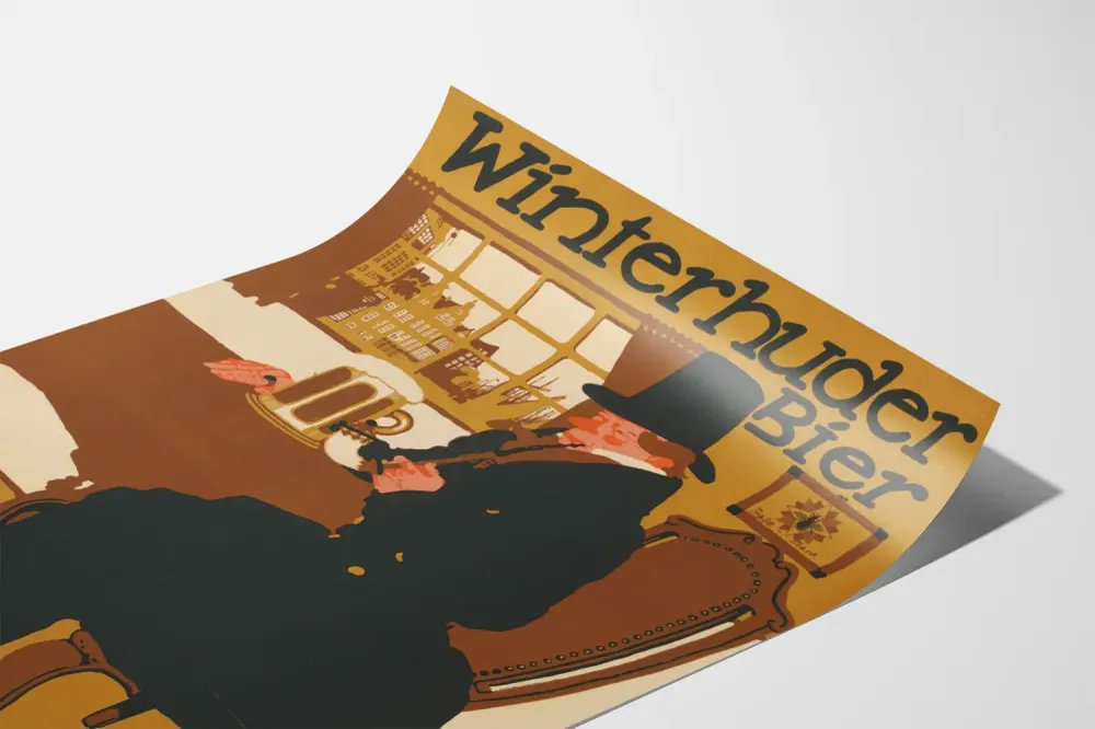 Affiche Vintage Winterhuder Bier - Décoration Murale Rétro Artem Legrand