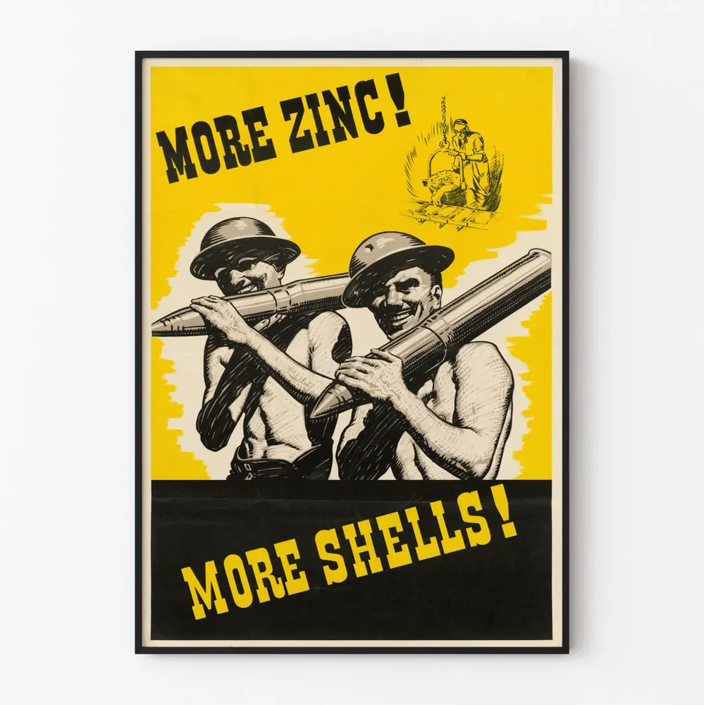 Affiche vintage More Zinc More Shells décoration murale Artem Legrand