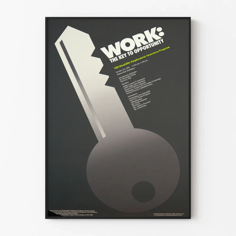 Affiche clé WORK : la clé de l’opportunité pour la décoration murale Artem Legrand