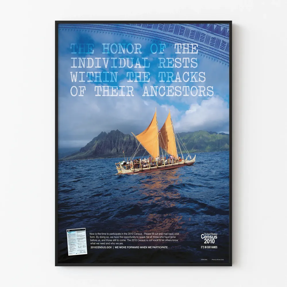 Poster Bateau Polynésien Traditionnel sur l'Océ Artem Legrand