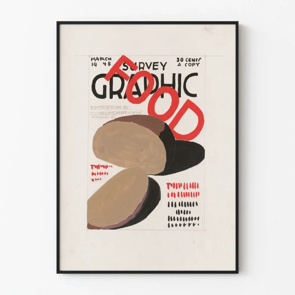 Poster design magazine Survey Graphic thème Food Artem Legrand