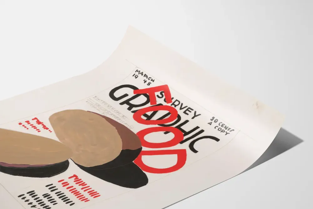 Poster design magazine Survey Graphic thème Food Artem Legrand