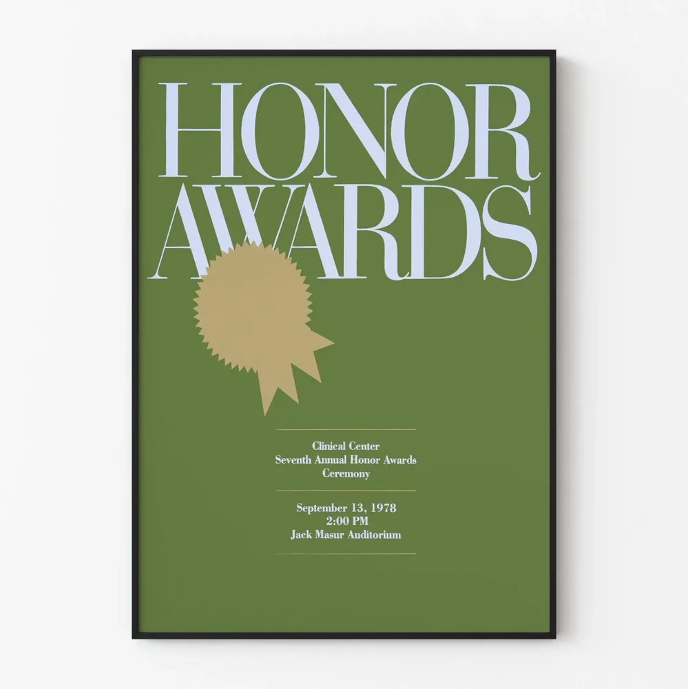 Poster Honor Awards Vert et Doré - Décoration Murale Événementielle Artem Legrand
