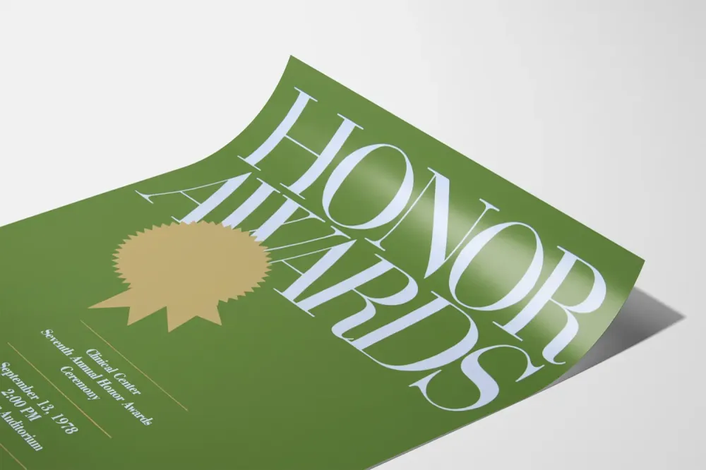 Poster Honor Awards Vert et Doré - Décoration Murale Événementielle Artem Legrand