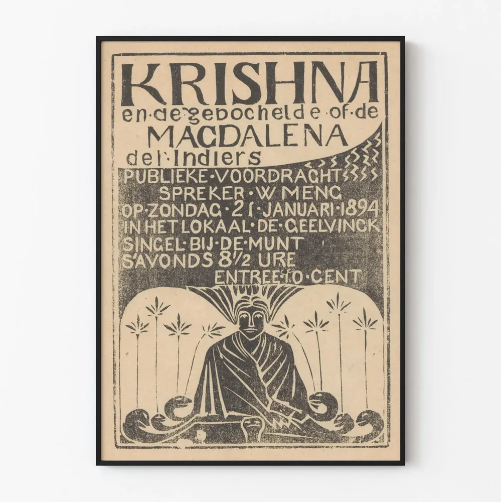 Poster Vintage Krishna et Magdalena des Indiens - Décoration Murale Historique Artem Legrand