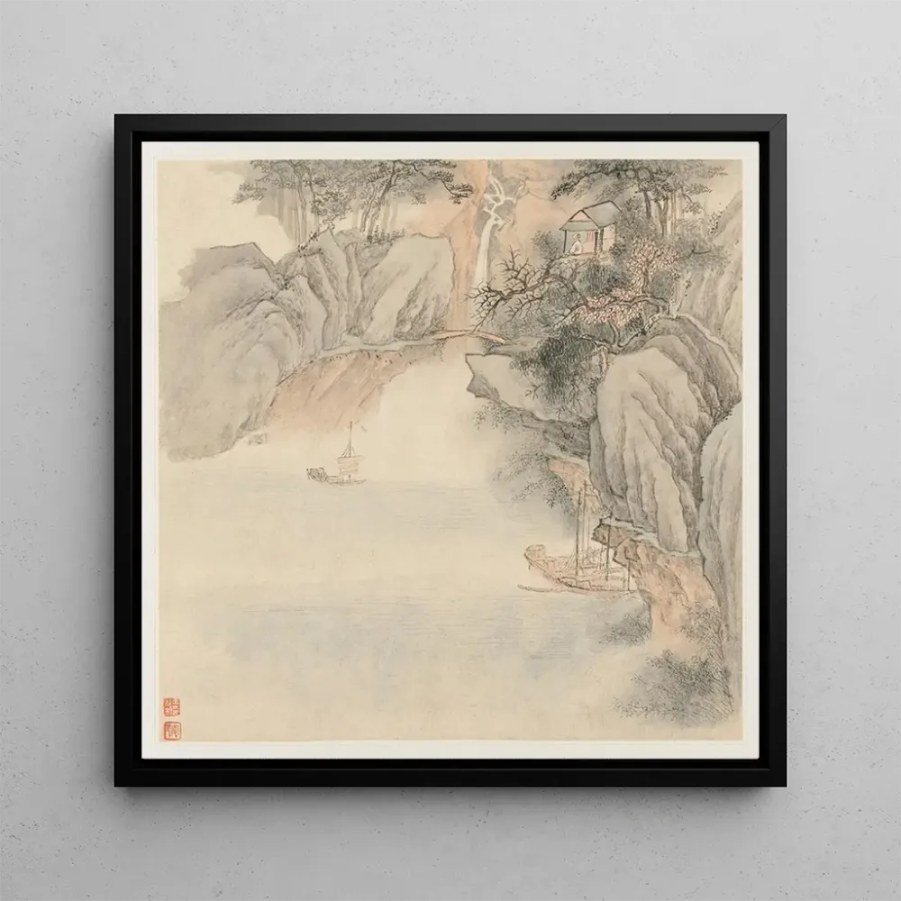 Tableau Album de paysages Feuille 4 - Wang Gai | Reproduction Artem Legrand
