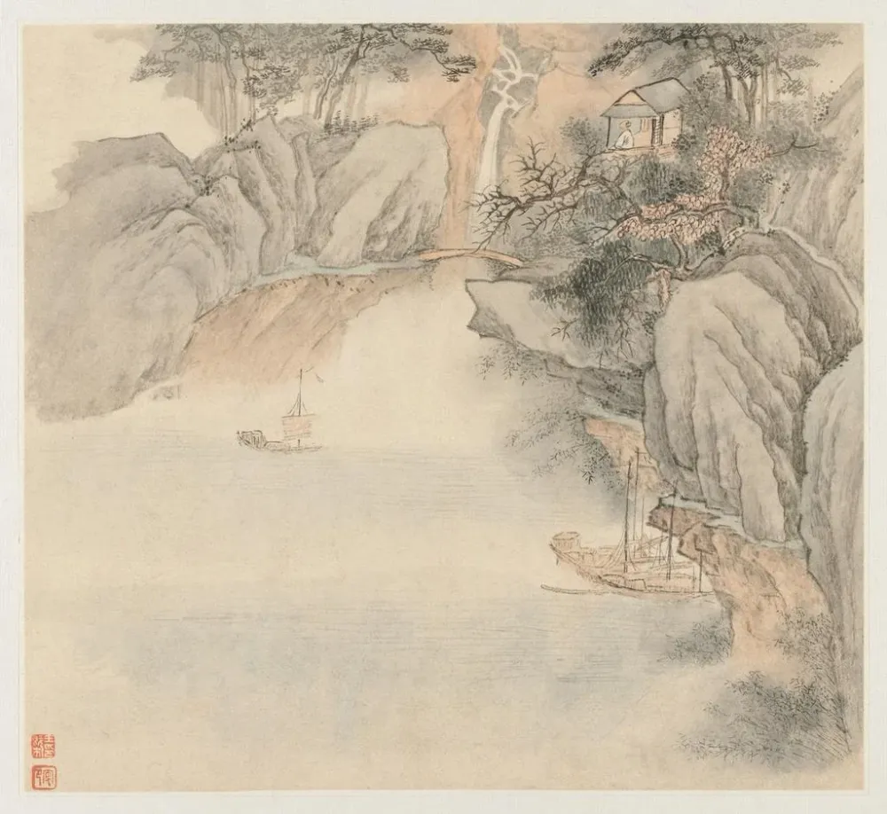 Tableau Album de paysages Feuille 4 - Wang Gai | Reproduction Artem Legrand