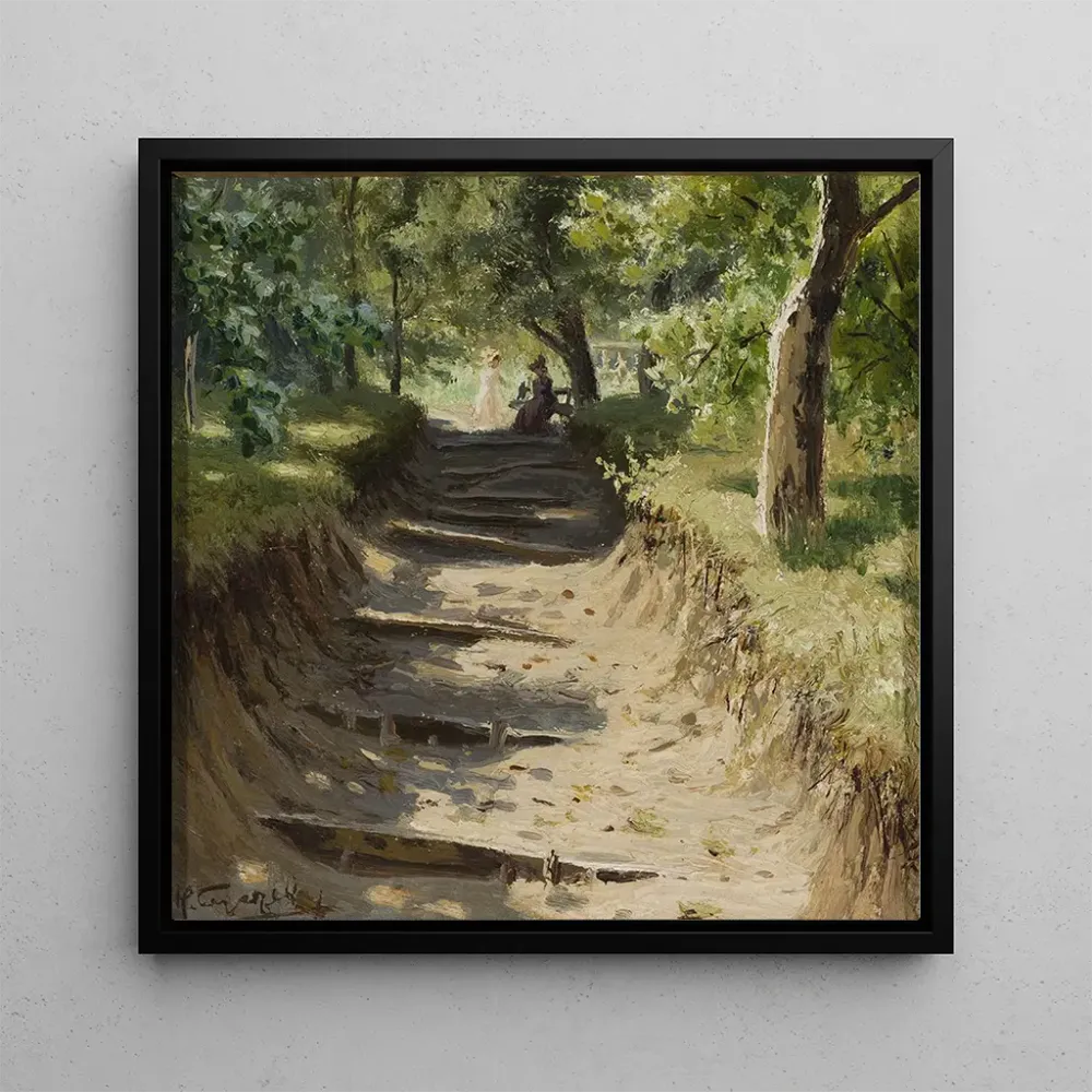 Tableau Allée dans le jardin - Nikolay Sergeyev | Reproduction Artem Legrand