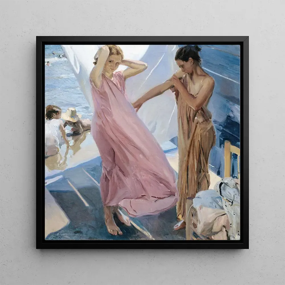 Tableau Après le bain à Valence - Joaquín Sorolla | Reproduction Artem Legrand