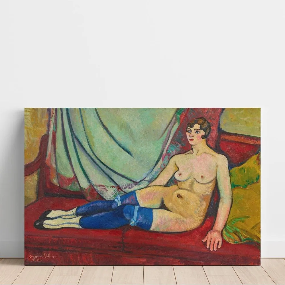 Tableau Nu aux bas bleus - Suzanne Valadon | Reproduction Artem Legrand