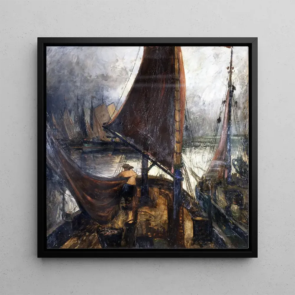 Tableau Bateaux de pêcheurs - Jozef De Coene | Reproduction Artem Legrand