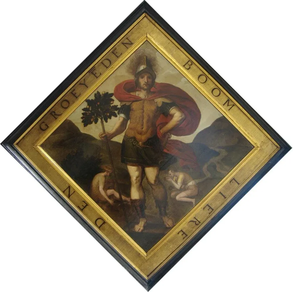 Tableau Blason de la Chambre de Rhétorique L'arbre croissant à Lierre - Crispijn van den Broeck | Reproduction Artem Legrand