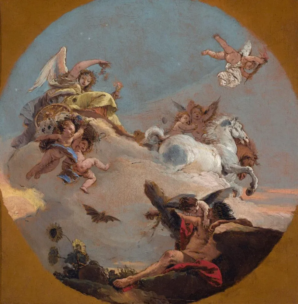 Tableau Le Char d'Aurore - Giovanni Battista Tiepolo | Reproduction Artem Legrand