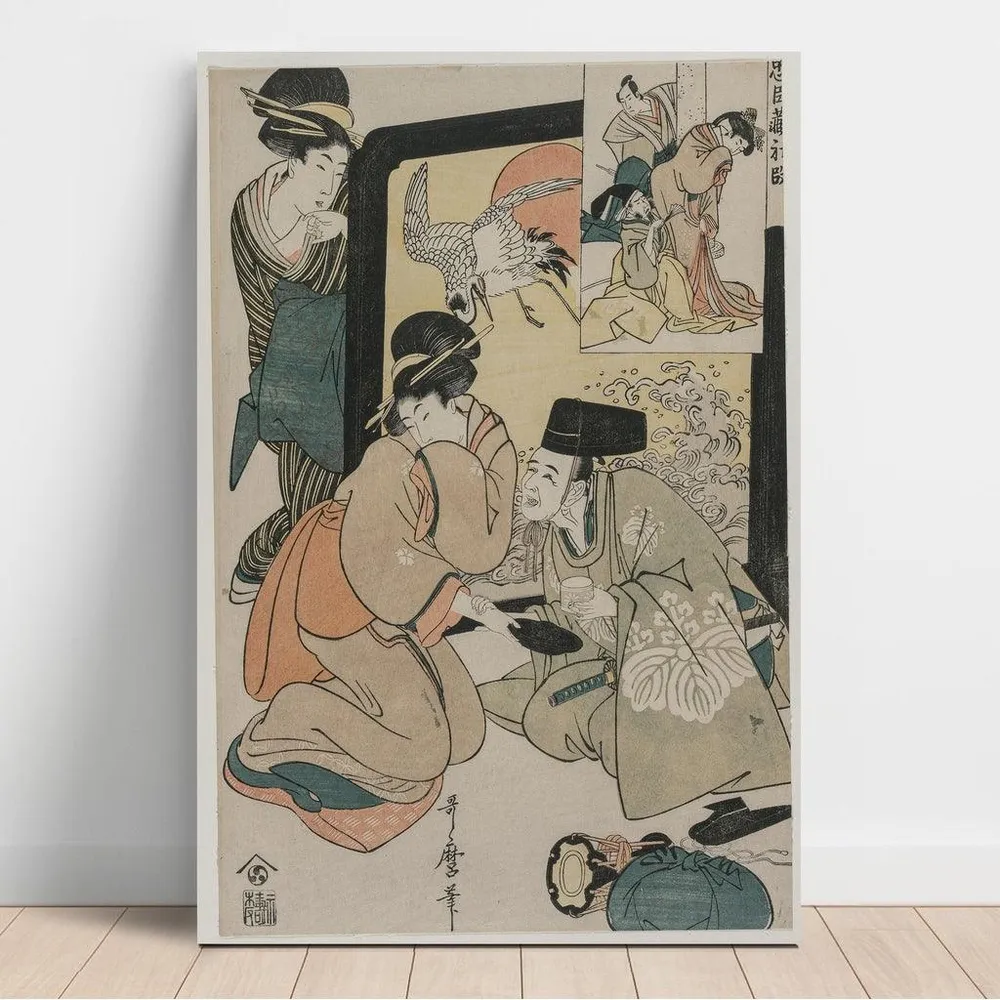 Tableau Chushingura, Acte I de L'entrepôt de la loyauté - Kitagawa Utamaro | Reproduction Artem Legrand