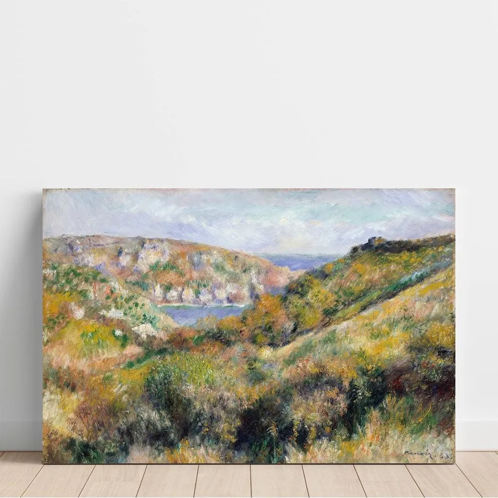 Tableau Collines autour de la baie de Moulin Huet, Guernesey - Pierre-Auguste Renoir | Reproduction Artem Legrand