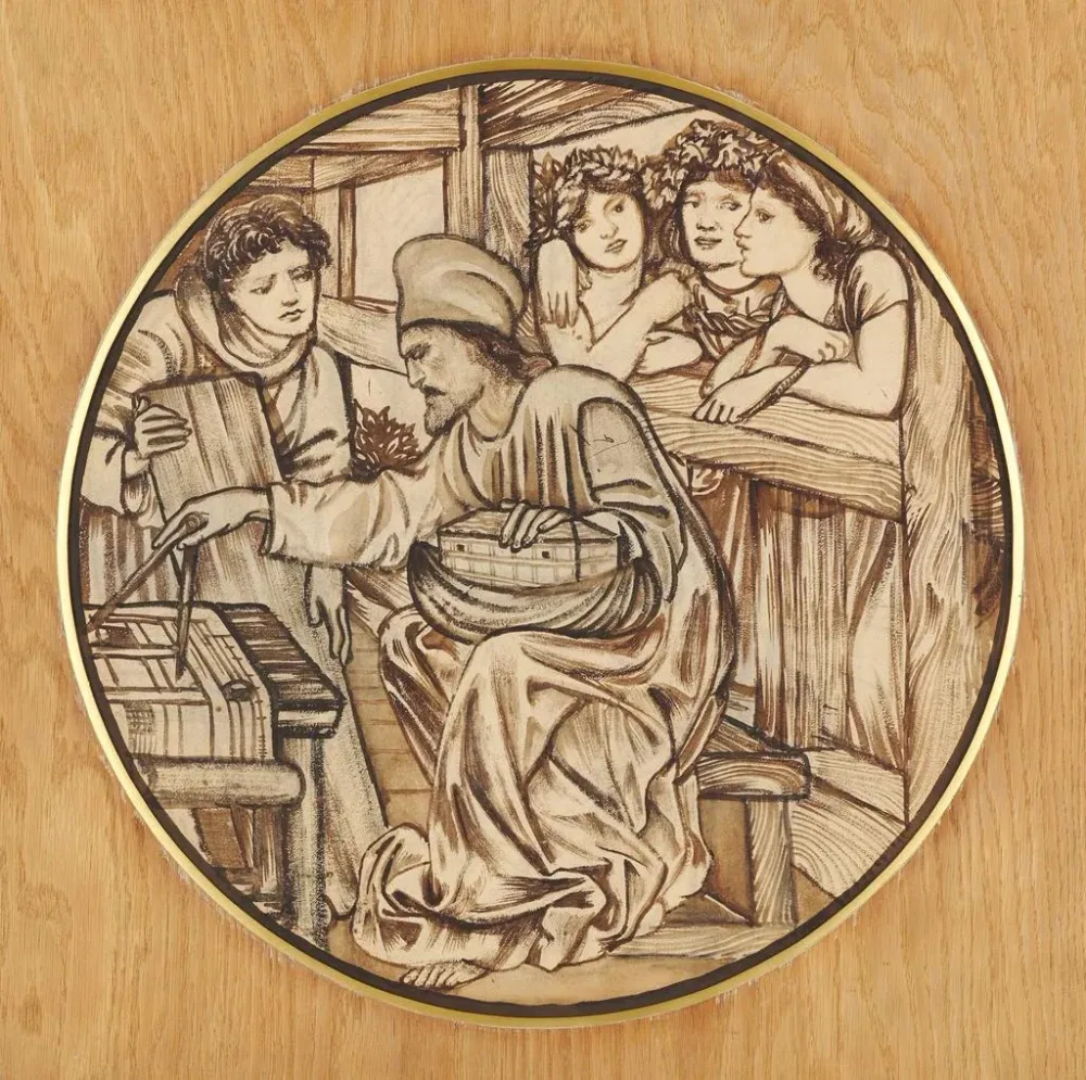 Tableau La Construction de l'Arche - Sir Edward Coley Burne-Jones | Reproduction Artem Legrand