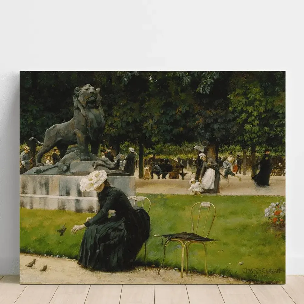 Tableau Dans le Jardin du Luxembourg - Charles Courtney Curran | Reproduction Artem Legrand