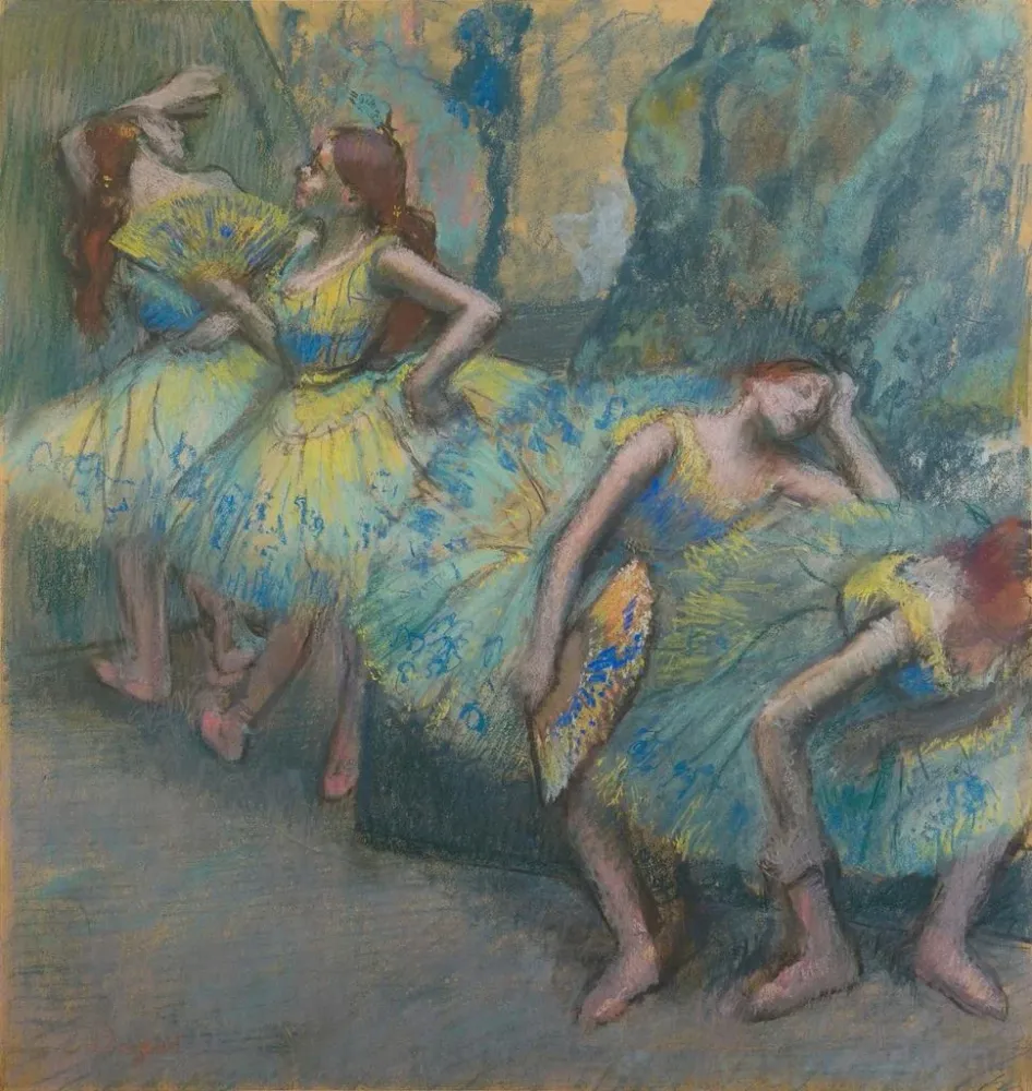 Tableau Danseurs de ballet dans les coulisses - Edgar Degas | Reproduction Artem Legrand