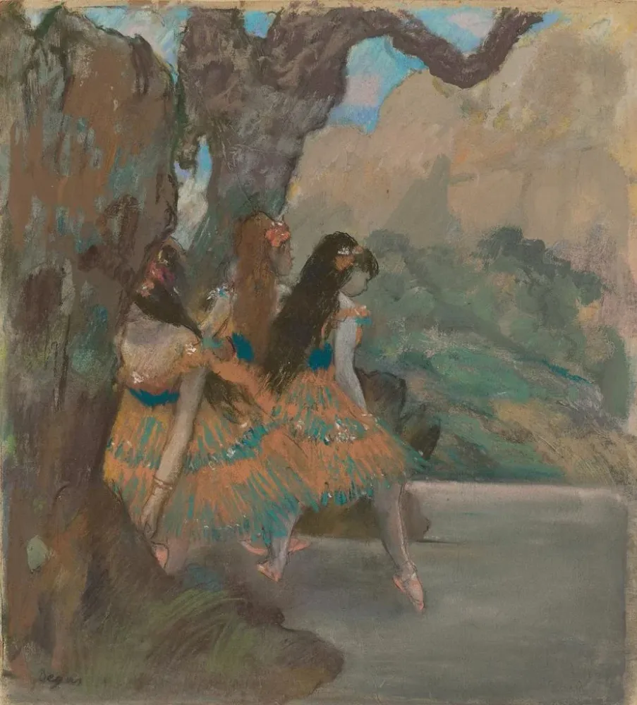 Tableau Danseurs de ballet dans les coulisses - Edgar Degas | Reproduction Artem Legrand