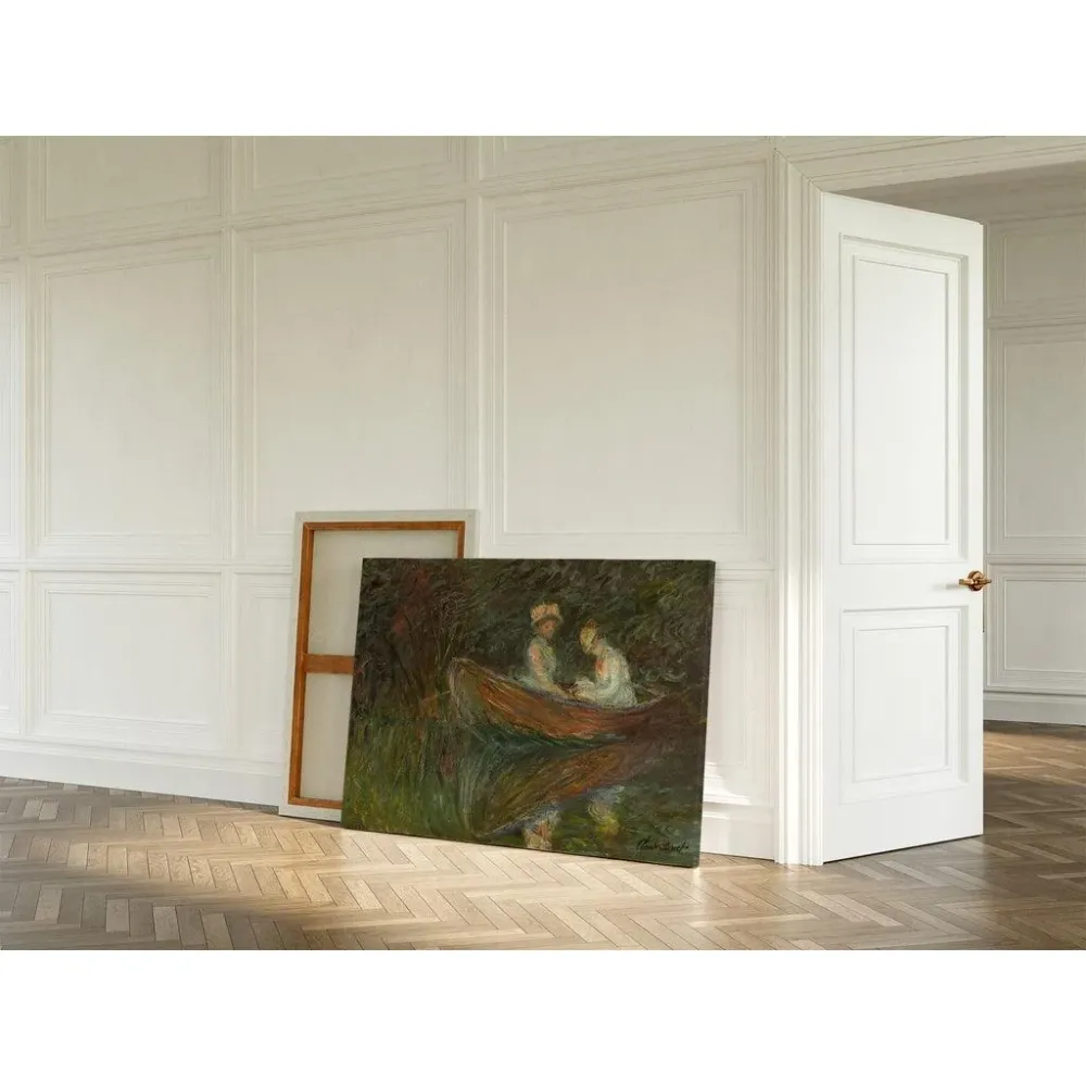 Tableau Deux femmes en barque - Claude Monet | Reproduction Artem Legrand