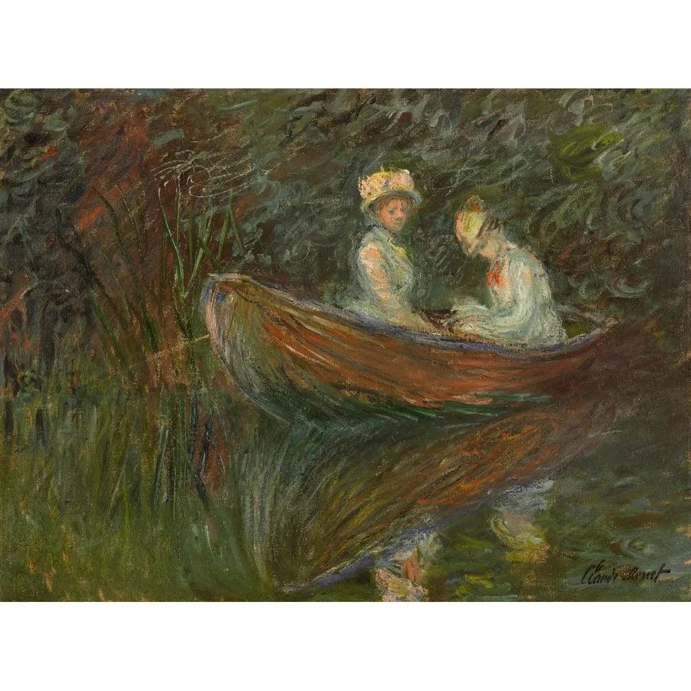 Tableau Deux femmes en barque - Claude Monet | Reproduction Artem Legrand