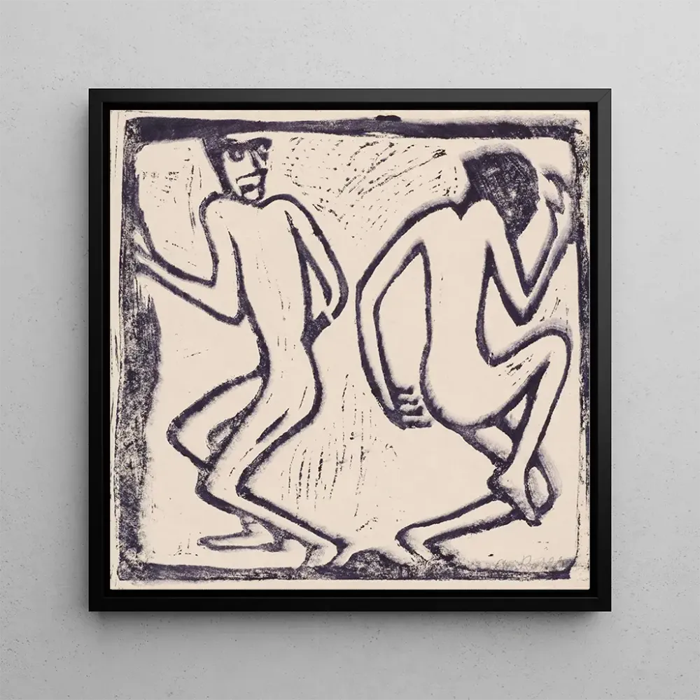 Tableau Deux figures dansantes - Christian Rohlfs | Reproduction Artem Legrand