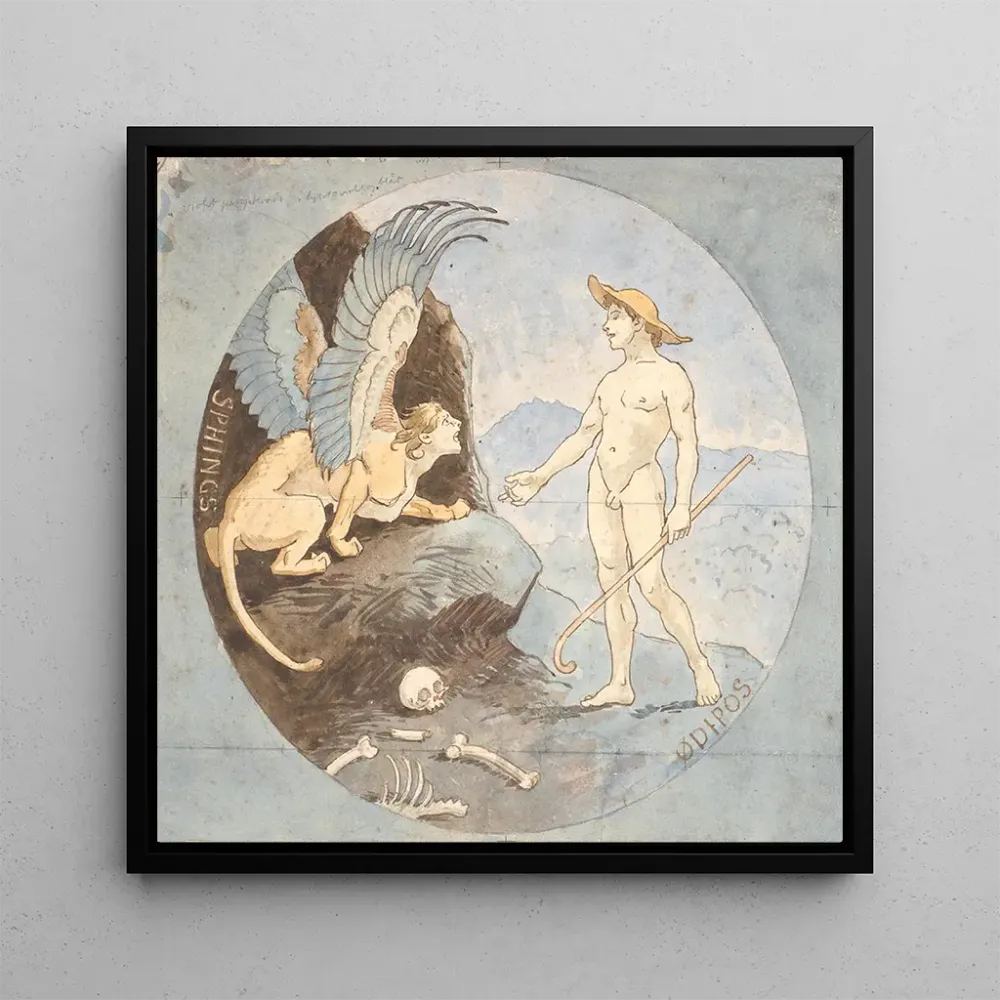 Tableau Œdipe et le Sphinx - Niels Skovgaard | Reproduction Artem Legrand