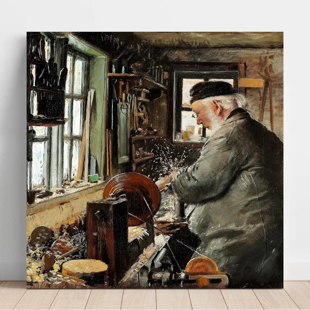 Tableau En Drejer ved sin Drejebænk - Laurits Andersen Ring | Reproduction Artem Legrand