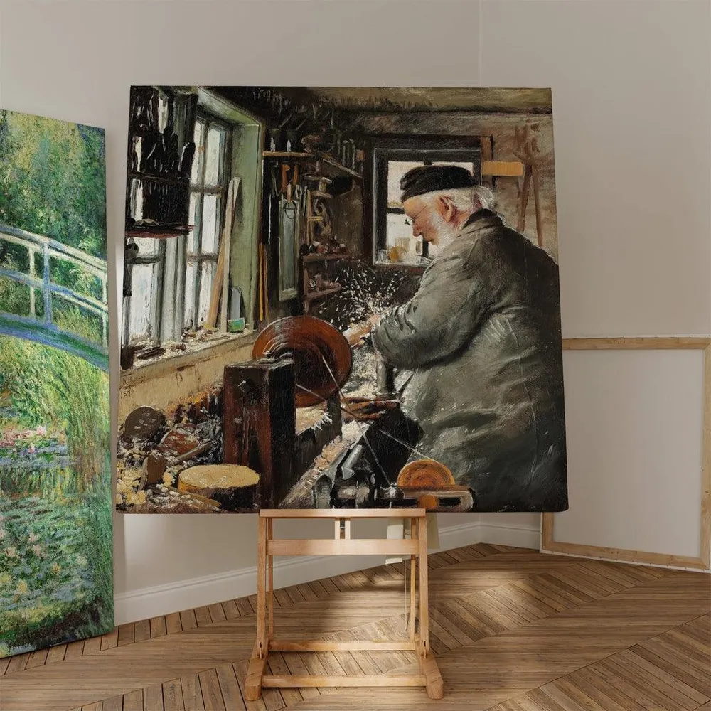 Tableau En Drejer ved sin Drejebænk - Laurits Andersen Ring | Reproduction Artem Legrand