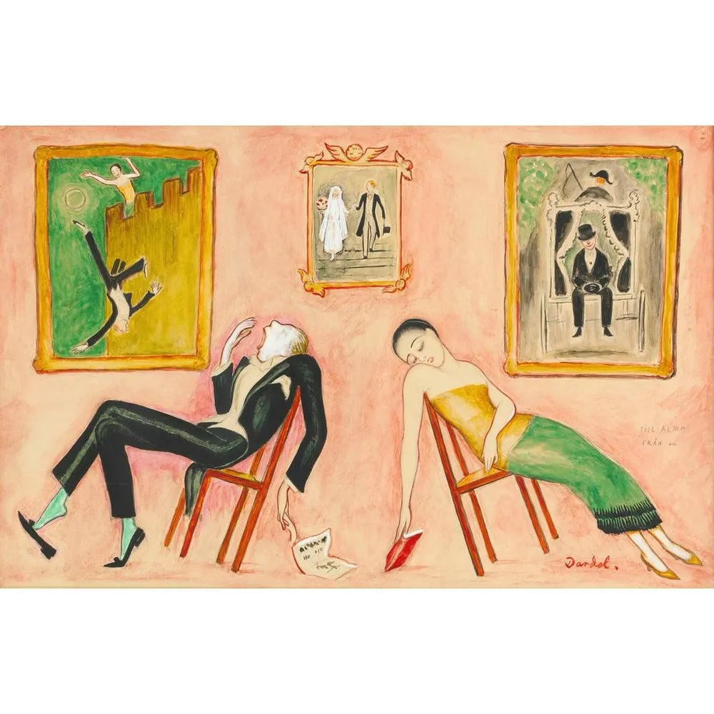 Tableau Familjeidyll - Nils Dardel | Reproduction Artem Legrand