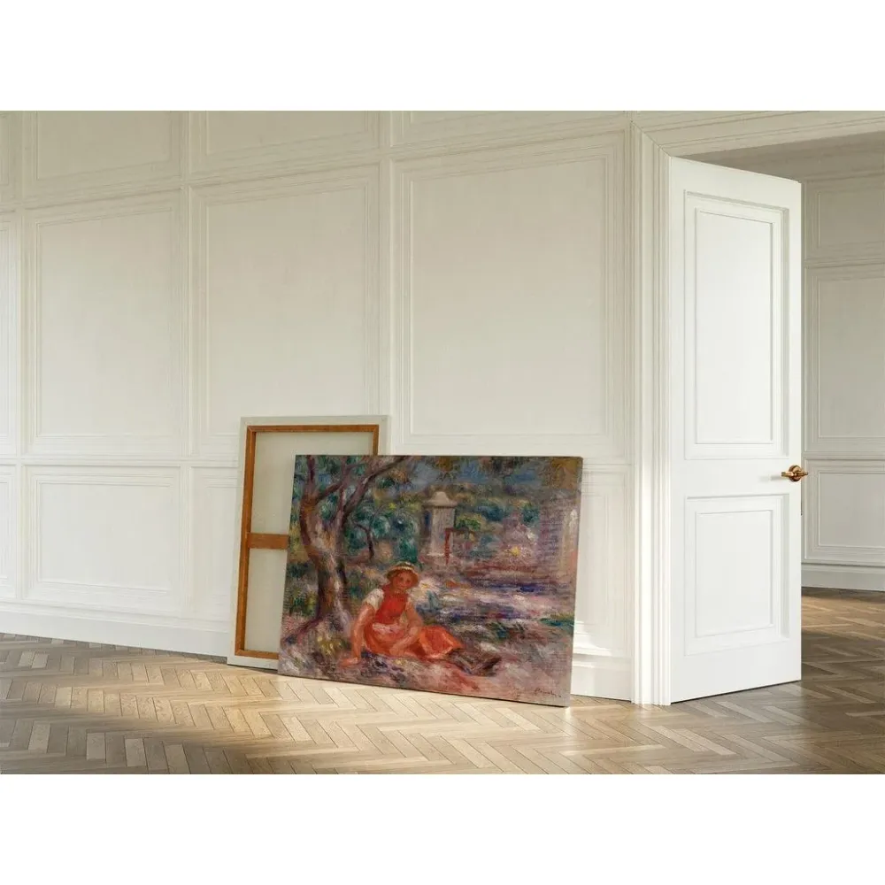 Tableau Fillette au pied d'un arbre - Pierre-Auguste Renoir | Reproduction Artem Legrand