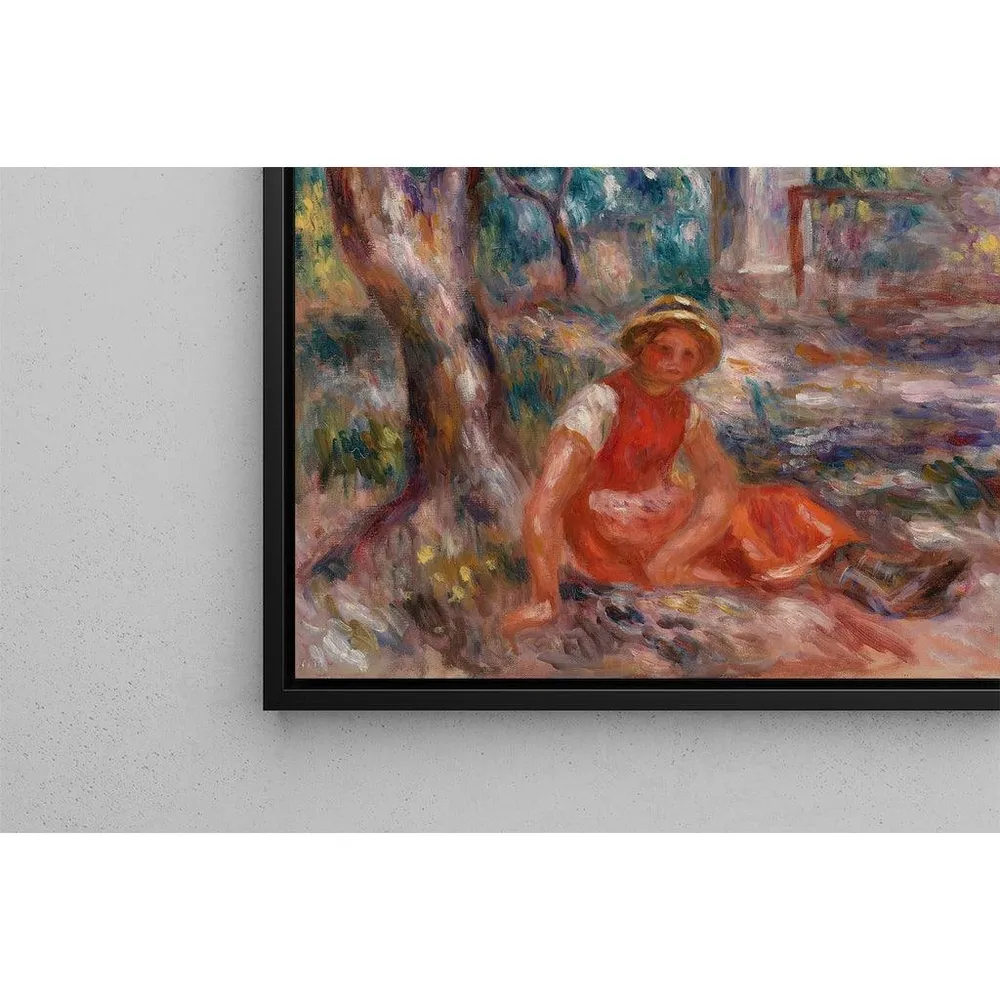 Tableau Fillette au pied d'un arbre - Pierre-Auguste Renoir | Reproduction Artem Legrand